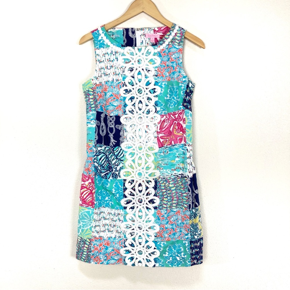 Lilly Pulitzer Sailor Patch Shift Cotton Dress Women’s Sz 4